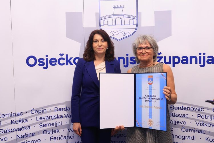 NAJVIŠE JAVNO PRIZNANJE OSJEČKO-BARANJSKE ŽUPANIJE MILICI REINHART TEŠANKIĆ ZA ŽIVOT POSVEĆEN UMJETNOSTI, KULTURI I MLADIMA